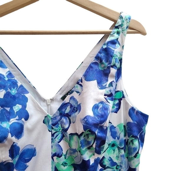 Lauren Ralph Lauren Cotton Blend Floral Dress, Size Medium - Picture 3 of 9